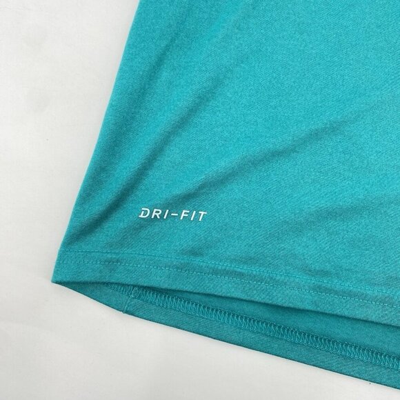 MIAMI DOLPHINS TEAM ISSUED ON FIELD AQUA DRI-FIT SHIRT SIZE LARGE - Picture 8 of 10